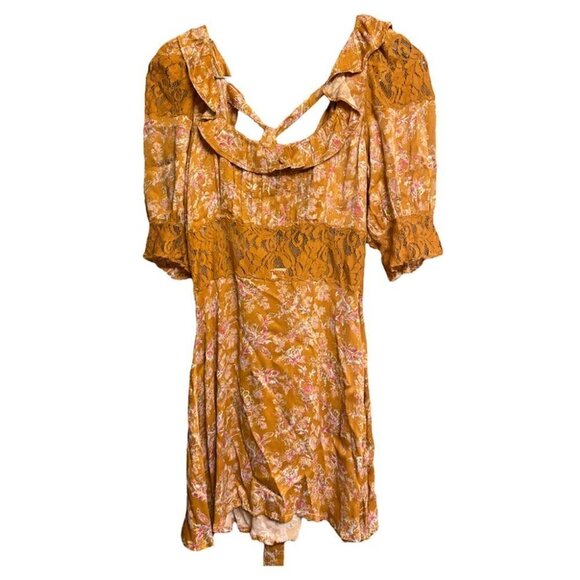 FREE People Lucie Mini dress YELLOW Size 2 / XS - Picture 10 of 16